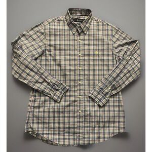 Polo Ralph Lauren Long Sleeve Button Down Shirt  Logo Colorful Plaid Large JBHS